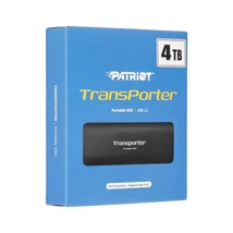 Patriot TRANSPORTER külső SSD 4TB USB-A + USB-C 3.2 Gen 2 1000/1000 MB/s - fekete