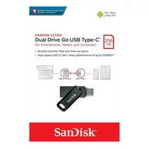 SanDisk Ultra Dual Drive Go pendrive 256GB USB 3.1 Type-C - fekete
