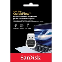 SanDisk QuickFlow microSD kártyaolvasó USB-A csatlakozással 250 MB/s - fekete (SDDR-B731-GN6NN)