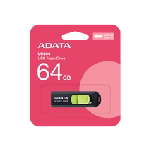 ADATA UC300 pendrive 64GB USB-C 3.2 Gen1 100 MB/s - fekete/zöld