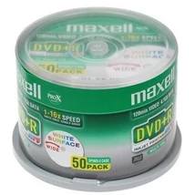 Maxell DVD+R 16X nyomtatható lemez - 50 db (cake)