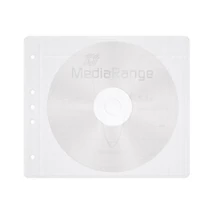 MediaRange lefűzhető CD tasak - fehér (50db)