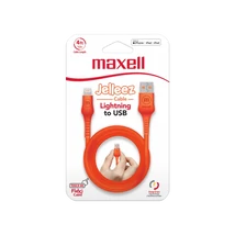 Maxell Jelleez Lightning kábel Apple eszközökhöz 1,2m - narancssárga