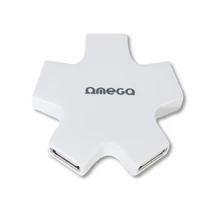 Omega D2577 USB 2.0 Hub 4 portos csillag alakú - fehér (42858)
