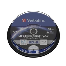 Verbatim M-Disc BD-R 4X 25 GB Nyomtatható Blu-Ray lemez - Cake (10) (D2562)
