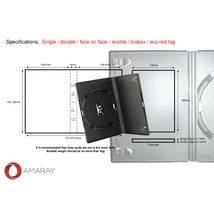 Amaray D1550 DVD tok szimpla 14 mm - fekete