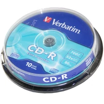 Verbatim CD-R 52X lemez 700MB 80 perc - Cake (10)
