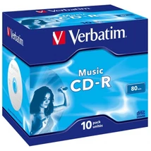 Verbatim CD-R 52X Audio lemez 700MB 80 perc - normál tokban (10 db) (D729)