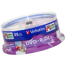 Verbatim DVD+R DL Printable 8X 8,5 GB lemez - Cake (25) Verbatim DVD+R DL Printable 8X 8,5 GB lemez - Cake (25)