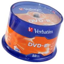 Verbatim DVD-R 16X lemez 4,7 GB - 50 db cake (D342)