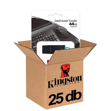 Kingston DataTraveler Exodia pendrive 64GB USB 3.2 Gen1 - fekete (25 db-os csomag)