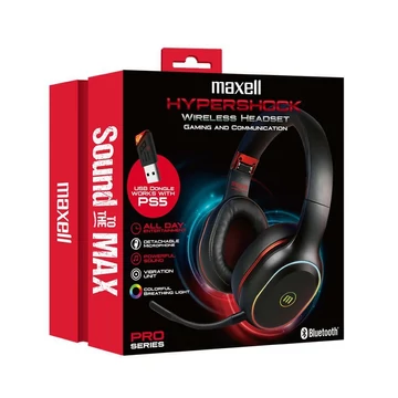 MAXELL HyperShock gaming vezeték nélküli fejhallgató mikrofonnal, bluetooth, RGB