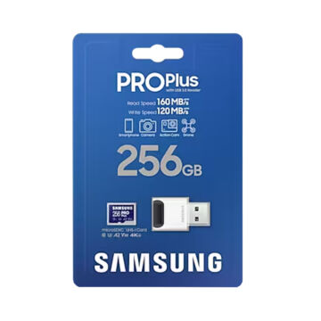 SAMSUNG PRO PLUS 256GB microSD + USB adapter CL10 UHS-I U3 (160/120 MB/s)