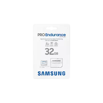 SAMSUNG PRO Endurance 32GB microSD + adapter CL10 UHS-I U1 (100 MB/s olvasási sebesség)