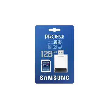 SAMSUNG PRO PLUS 128GB SDXC CL10 UHS-I U1 + USB adapter (160/120 MB/s)