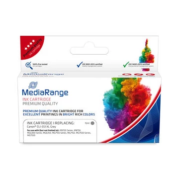 MediaRange Canon CLI-551 XL tintapatron chippel - szürke
