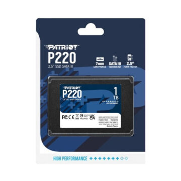Patriot P220 1TB SSD Meghajtó 550/480 MB/s [2.5"/SATA3]