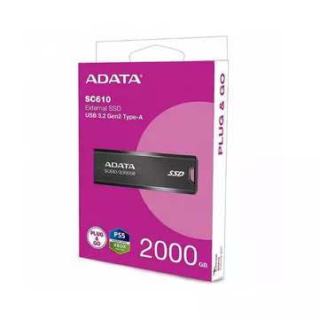 ADATA SC610 Külső SSD 2TB USB 3.2 gen 2 Fekete