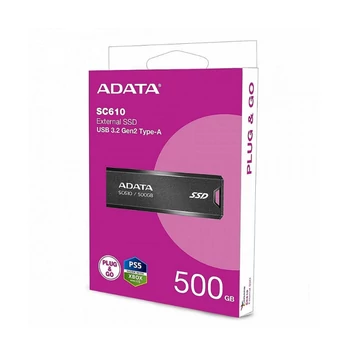 ADATA SC610 külső SSD 500GB USB 3.2 gen 2 - fekete