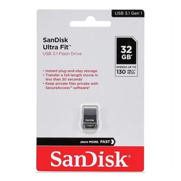 SanDisk Ultra Fit pendrive 32GB USB 3.1 130MB/s - fekete