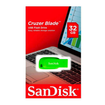 SANDISK CRUZER BLADE PENDRIVE 32GB USB 2.0 Zöld