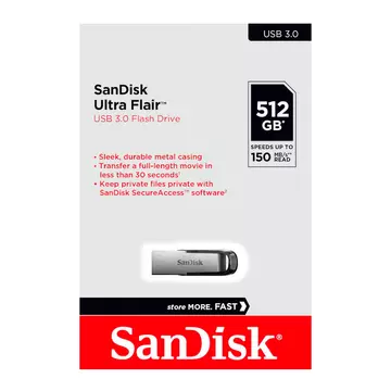 SDCZ73-512G-G46 SANDISK ULTRA FLAIR PENDRIVE 512GB USB 3.0 