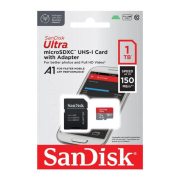 SanDisk Ultra Micro SDXC + Adapter 1TB CL10 UHS-I U1 (150 MB/s olvasási sebesség)