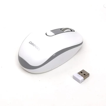 Omega vezeték nélküli egér 2.4GHz 1000/1600/2000 DPI - fehér/szürke