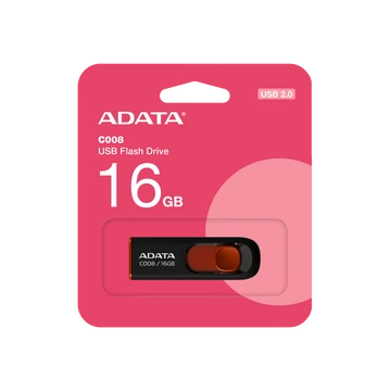 Adata C008 Classic 16GB Pendrive USB 2.0 - Fekete-Piros (AC008-16G-RKD) - AC008_16G_RKD