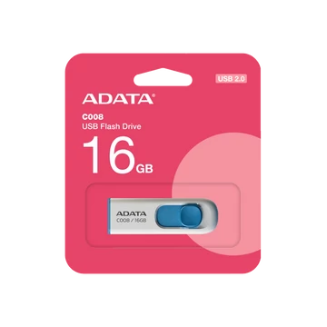 Adata C008 Classic 16GB Pendrive USB 2.0 - Fehér-Kék (AC008-16G-RWE) - AC008_16G_RWE