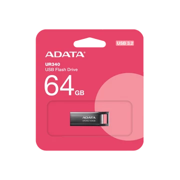ADATA UR340 pendrive 64GB USB 3.2 100 MB/s olvasási sebességgel - fekete