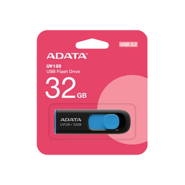 Adata UV128 32GB Pendrive USB 3.0 - Fekete-Kék (AUV128-32G-RBE) - AUV128_32G_RBE