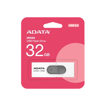 AUV220-16G-RWHGY  ADATA UV220 PENDRIVE 32GB USB 2.0 Fehér-Szürke