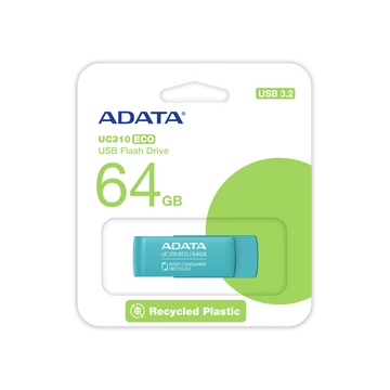 Adata UC310 64GB ECO pendrive, USB 3.2 Gen1, zöld