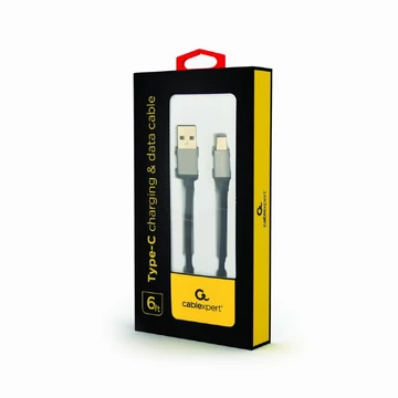 Gembird Type-C USB 2.0 harisnyázott kábel [1.8m] fekete