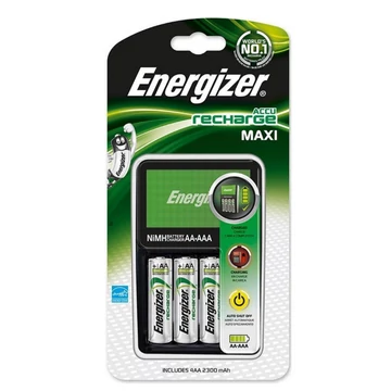 Energizer Maxi NiMH Akkumulátor Töltő + 4x 2000mAh AA