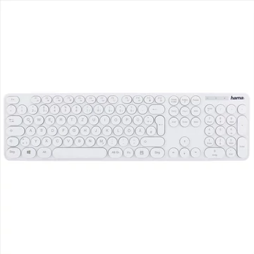 Hama KC-500 multimédiás billentyűzet USB csatlakozással - fehér