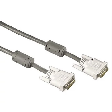 Hama DVI összekötő kábel Dual Link 24+1 pólusú 1,8m - szürke (45077)