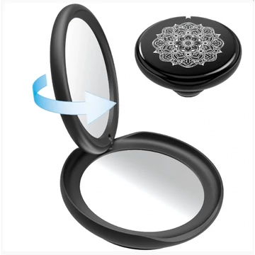 PopSockets PopTop Gen.2 telefontartó tükörrel Mystic Mandala - fekete
