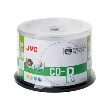 JVC CD-R 52X Nyomtatható vízálló Lemez - Cake (50)