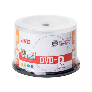 JVC DVD-R 16X Nyomtatható vízálló Lemez - Cake (50)