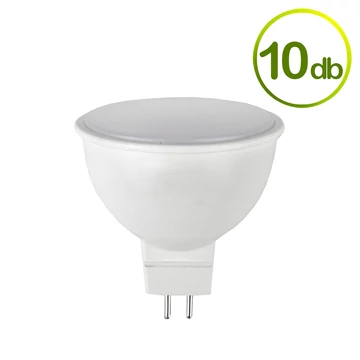 10db Helios GU5.3 MR16 LED izzó 7W 3000K 500lm 12V CSOMAG!