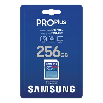 SAMSUNG PRO PLUS 256GB SDXC CL10 UHS-I U1 (180/130 MB/s)