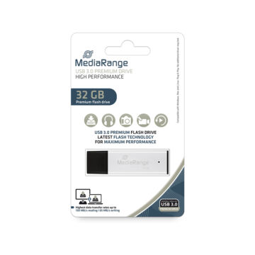 Mediarange 32GB High Performance USB 3.0 [130/65 MB/s] Alu Pendrive 