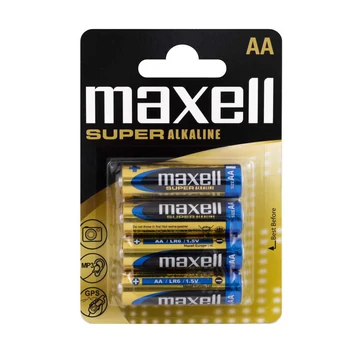 Maxell Super Alkáli AA ceruza elem 1,5V 4 darabos csomag (LR06)