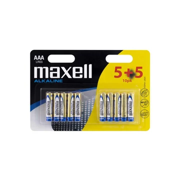 Maxell Alkáli AAA Elem LR03 5+5 [10 Blister]