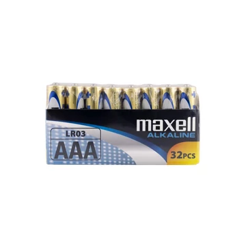 Maxell alkáli AAA elem LR03 1,5V - 32 darabos csomag
