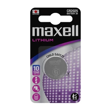 Maxell CR2025 lítium gombelem 3V 78mAh - 1 db