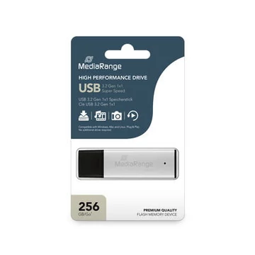 Mediarange 256GB High Performance USB 3.2 [300/200 MB/s] Alu Pendrive