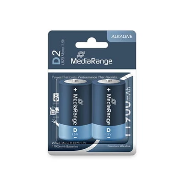 MediaRange Alkáli D LR20 elem 1,5V 11900mAh - kék (2 db)